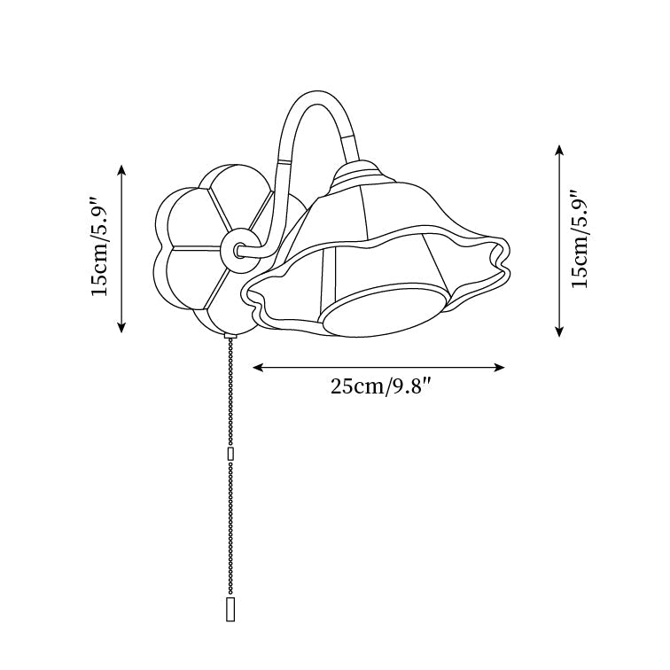 Maribel Vintage Flower Wall Lamp