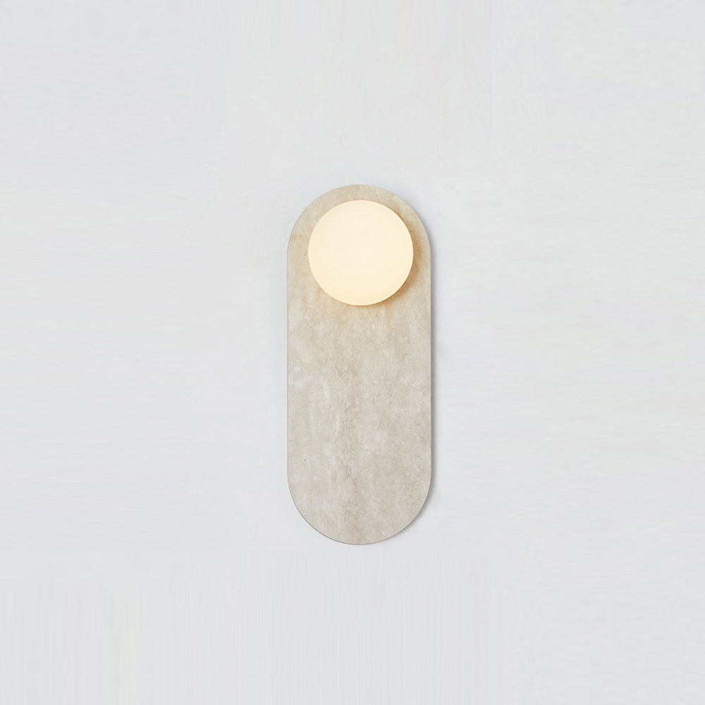 Lucie Premium Nordic Oval Marble Glass Wall Lamp