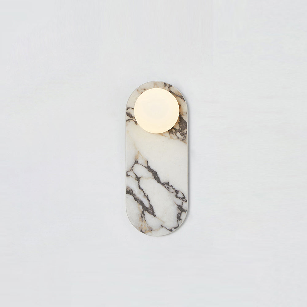 Lucie Premium Nordic Oval Marble Glass Wall Lamp
