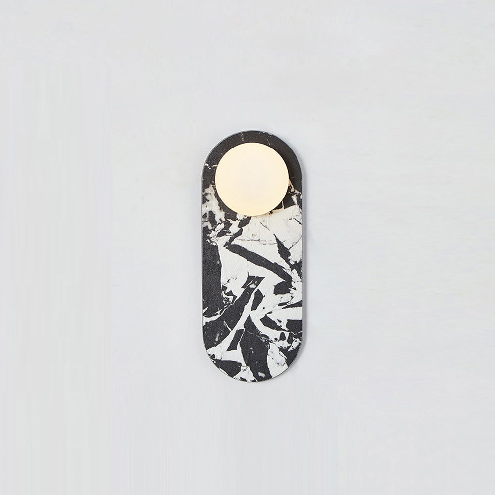Avi Oval Wall Lamp  Marble