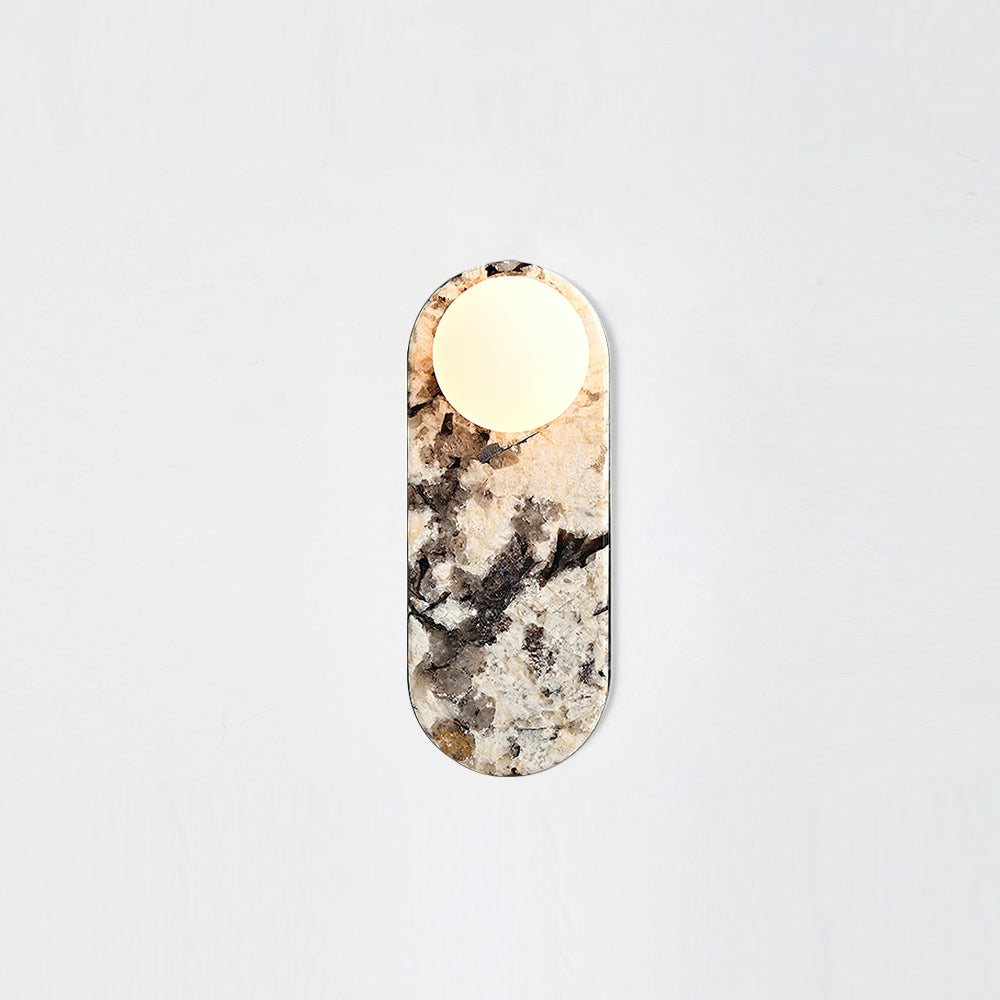 Lucie Premium Nordic Oval Marble Glass Wall Lamp