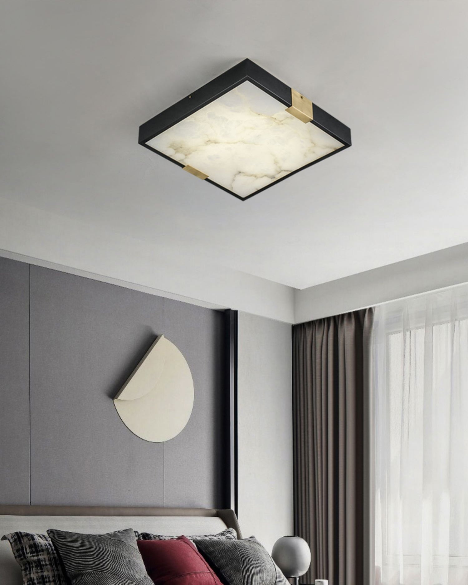 Uphaara Modern Minimalist  Alabaster Ceiling Light
