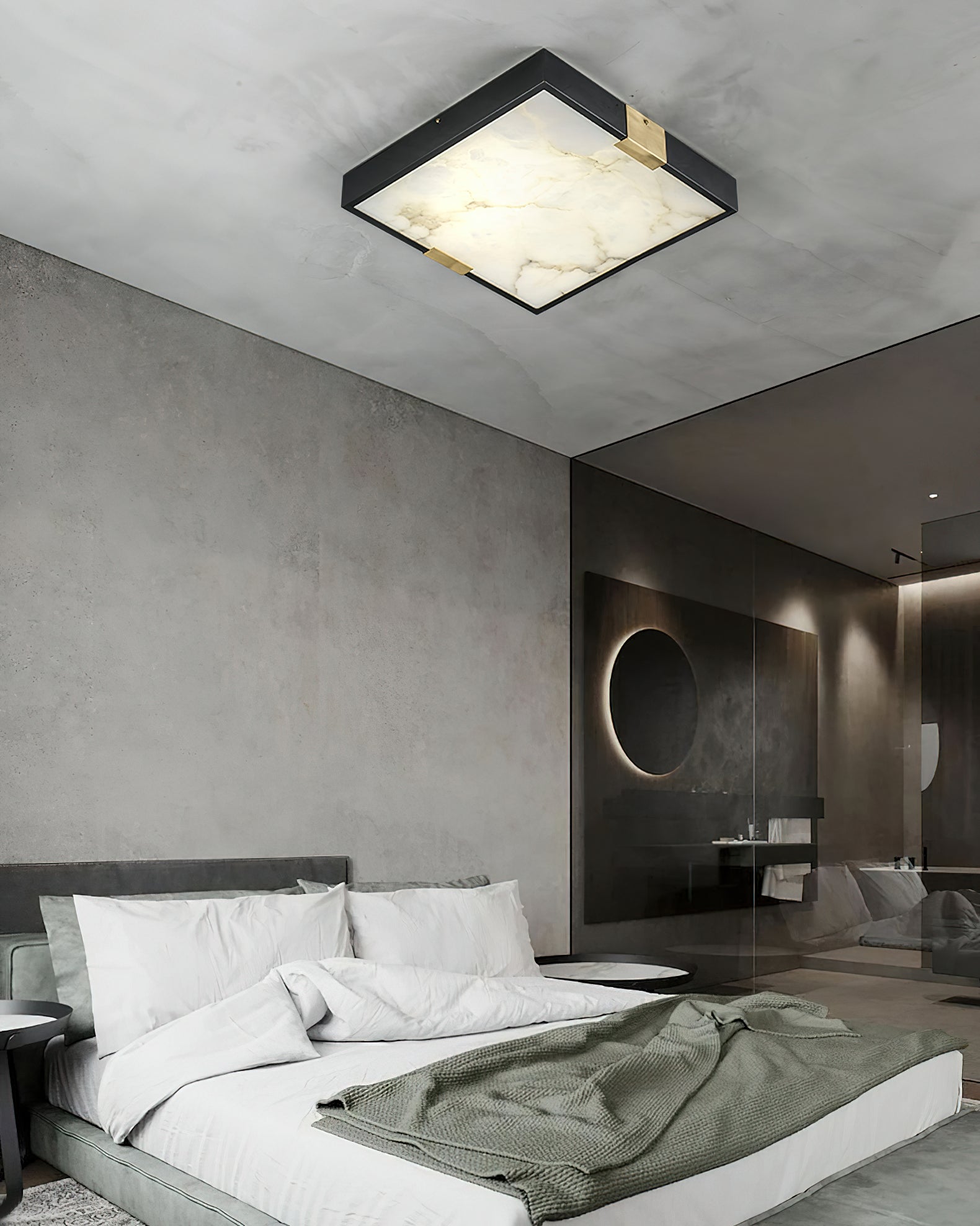 Uphaara Modern Minimalist  Alabaster Ceiling Light