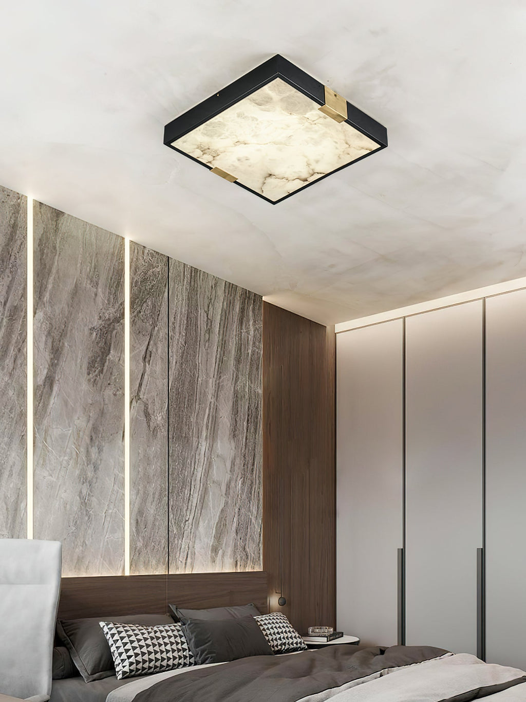 Uphaara Modern Minimalist  Alabaster Ceiling Light