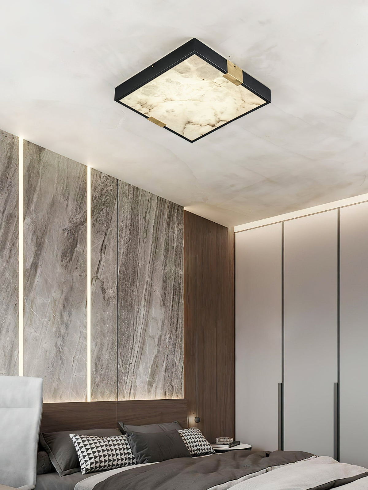 Uphaara Modern Minimalist  Alabaster Ceiling Light
