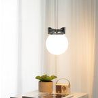 Luna Pendant Lamp Glass Globe Chrome Accent Minimalist