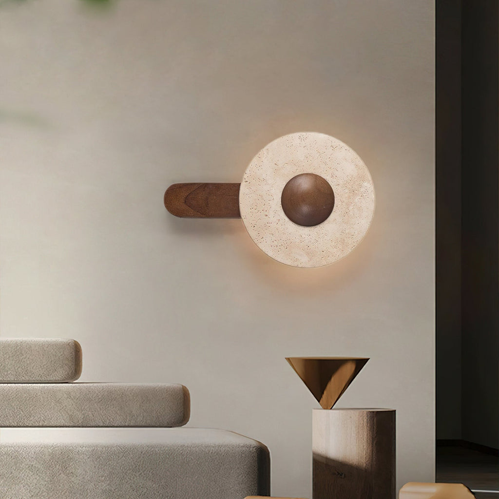 Nymarora Circular Travertine Wall Light