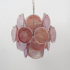 Aurora Chandelier Multicolor Murano Disc Layered Artistic