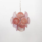 Aurora Chandelier Multicolor Murano Disc Layered Artistic