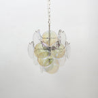 Aurora Chandelier Multicolor Murano Disc Layered Artistic
