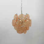 Aurora Chandelier Multicolor Murano Disc Layered Artistic