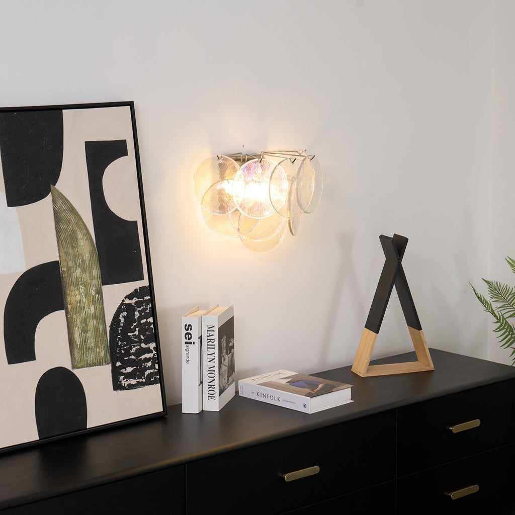 Aurora Wall Lamp Murano Glass Disc Artistic