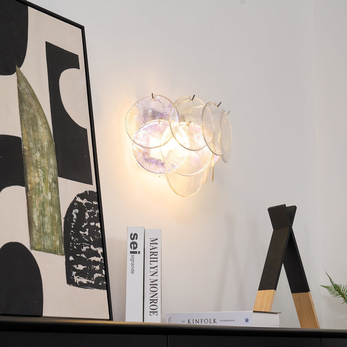 Aurora Wall Lamp Murano Glass Disc Artistic