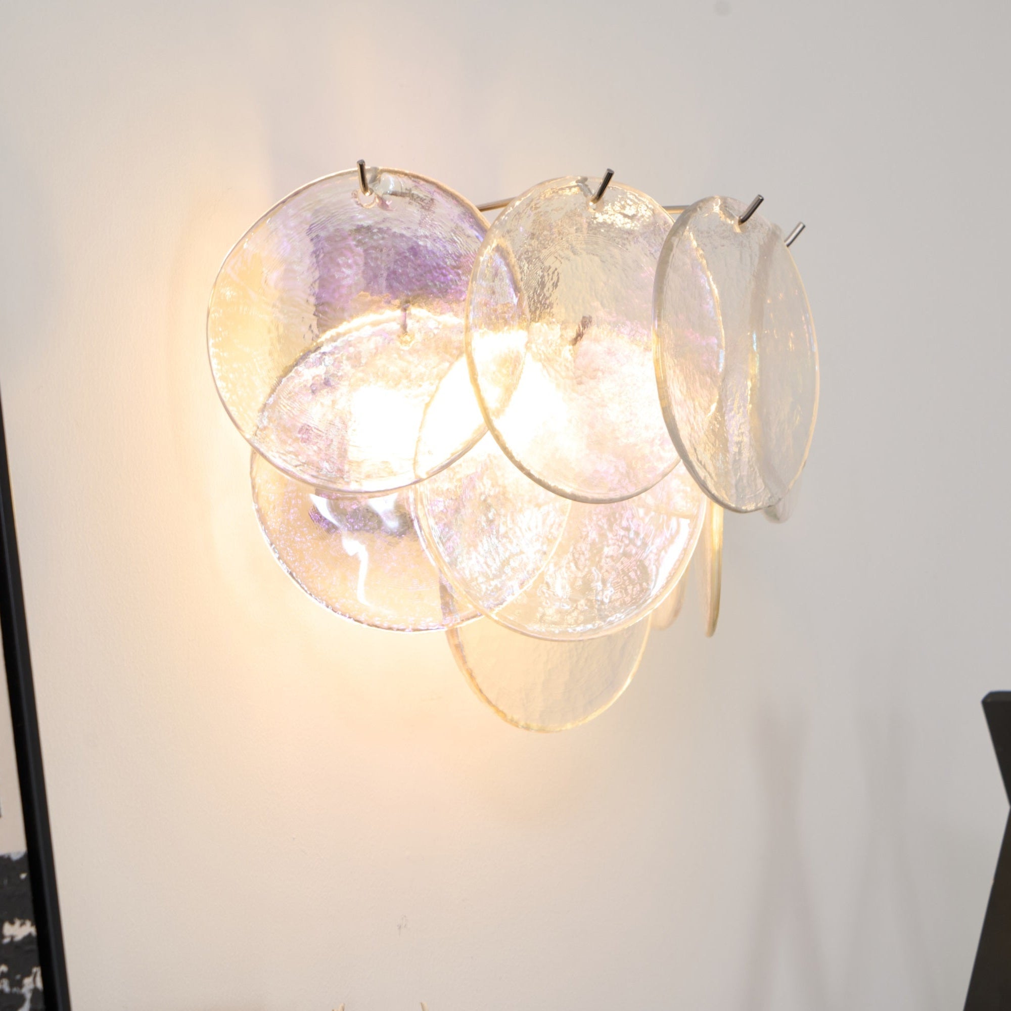 Aurora Wall Lamp Murano Glass Disc Artistic