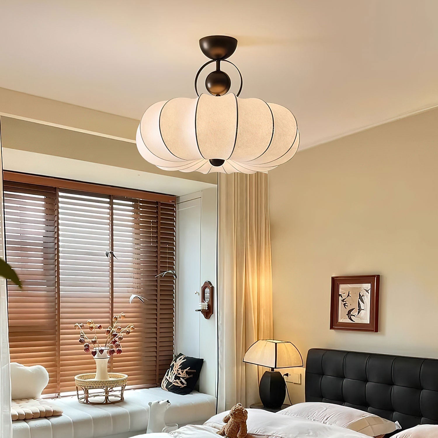 Lunelle Vintage Silk Ceiling Light