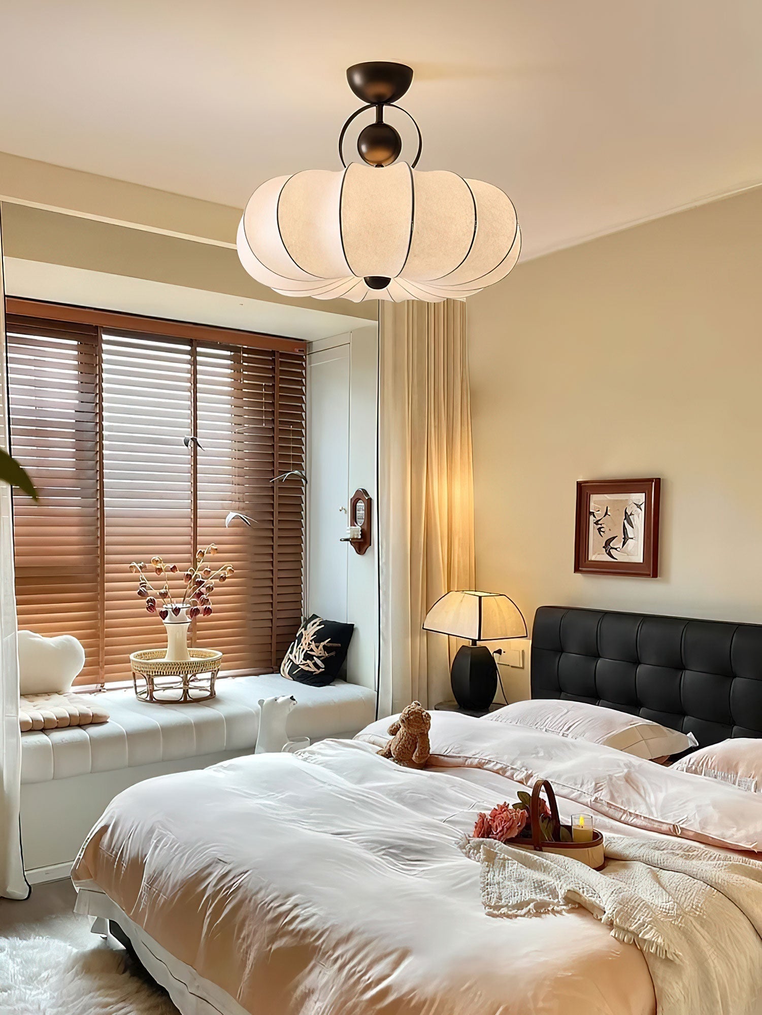 Lunelle Vintage Silk Ceiling Light