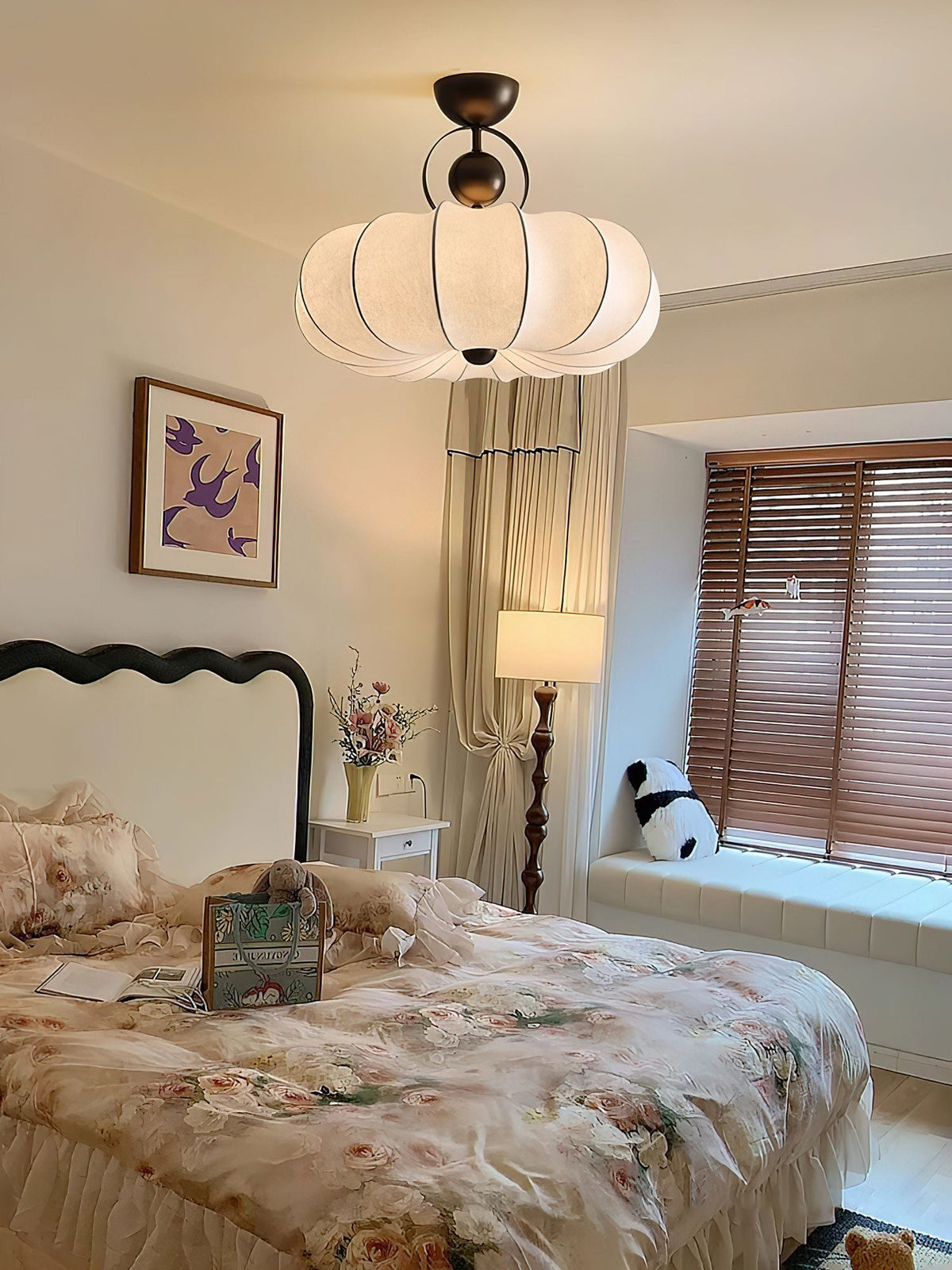 Lunelle Vintage Silk Ceiling Light