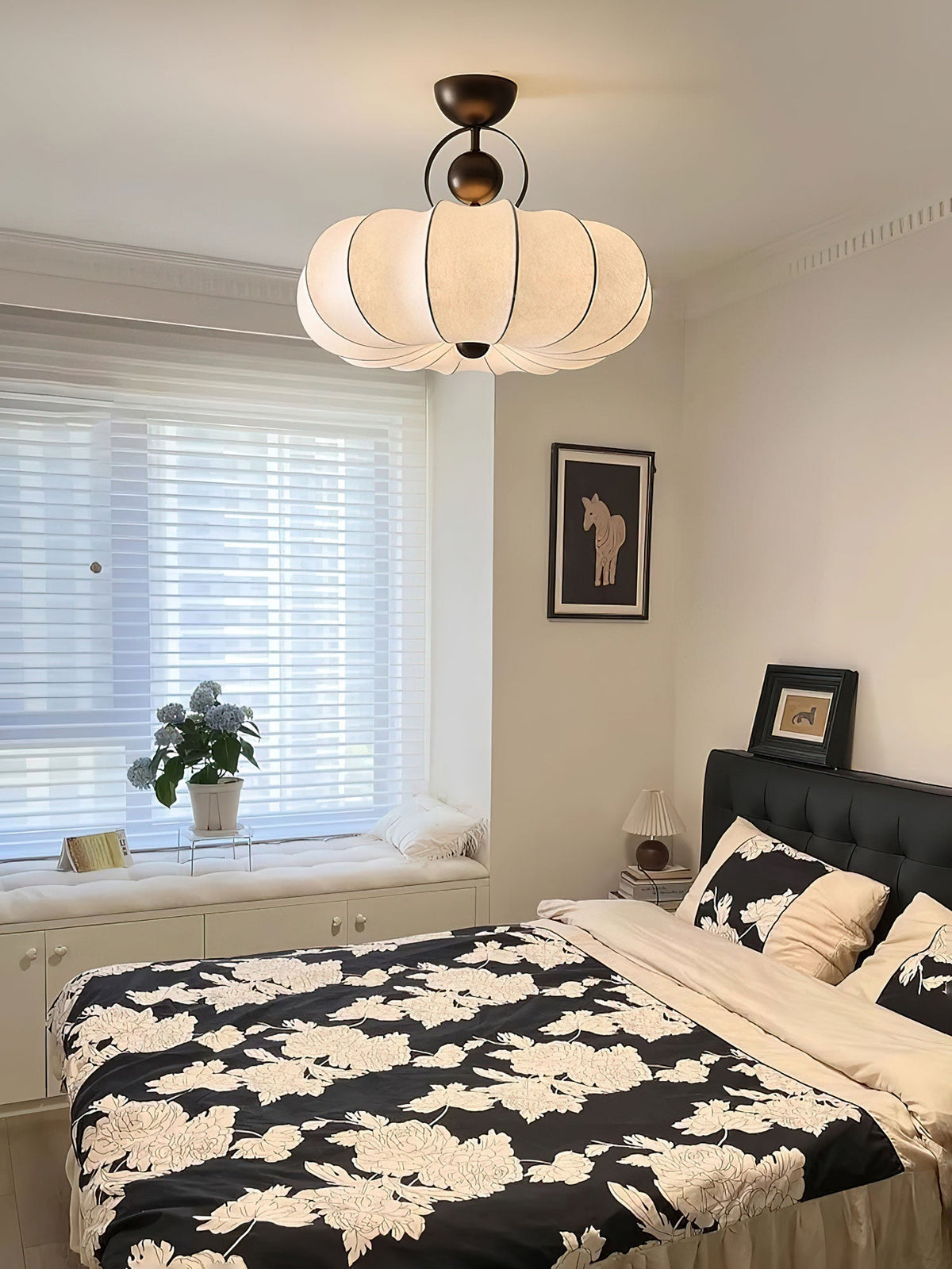 Lunelle Vintage Silk Ceiling Light