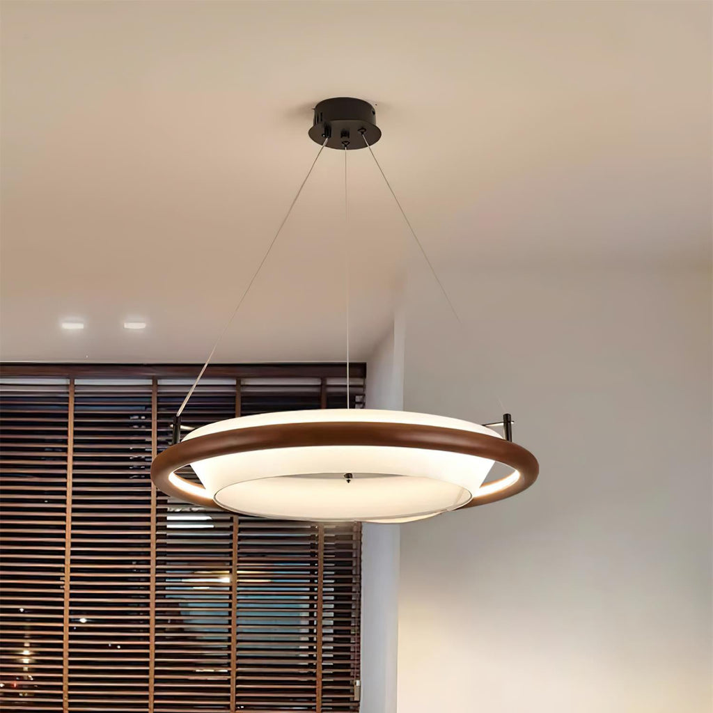 Breno Chandelier Wood Ring Minimalist