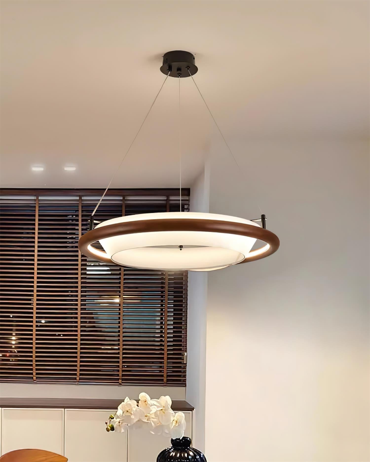 Breno Chandelier Wood Ring Minimalist