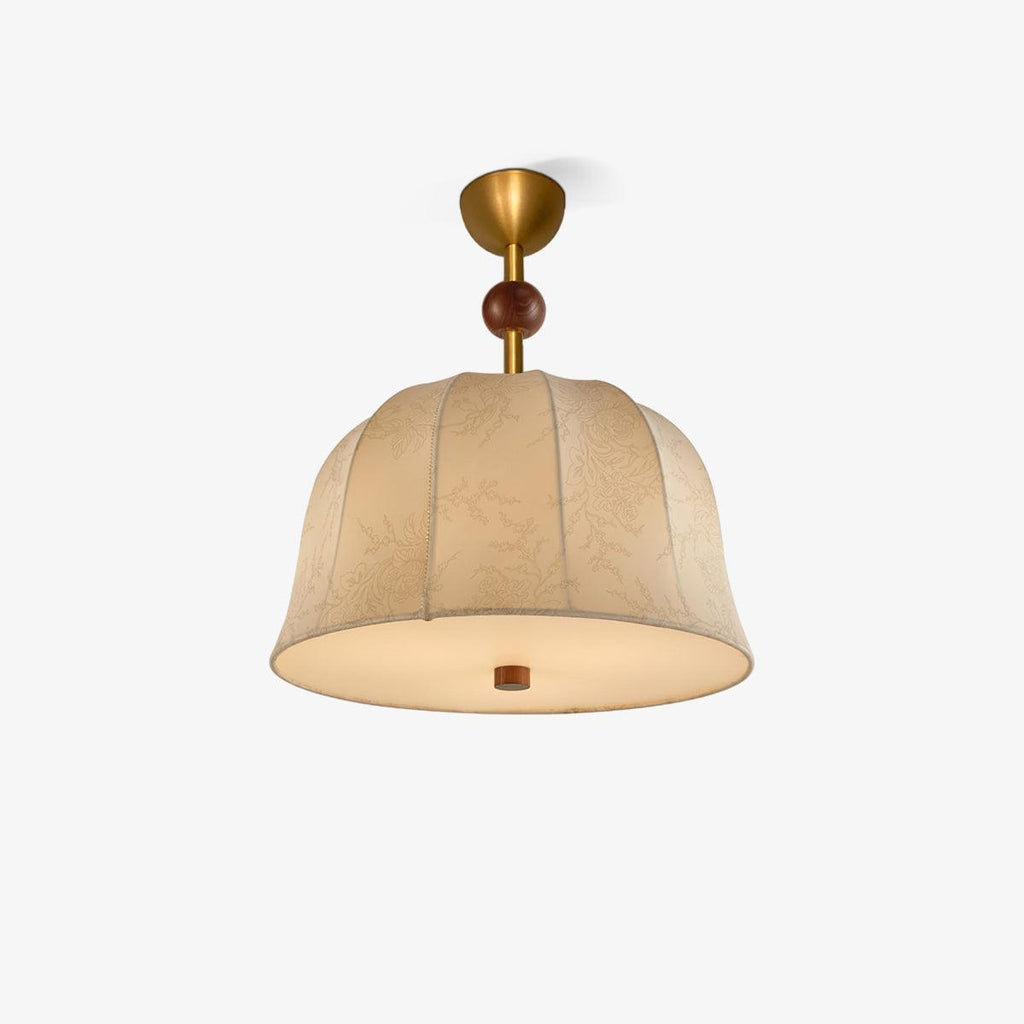 Ceiling Light in Fabric, and Wood for Warm Interiors Elegant