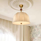 Ceiling Light in Fabric, and Wood for Warm Interiors Elegant