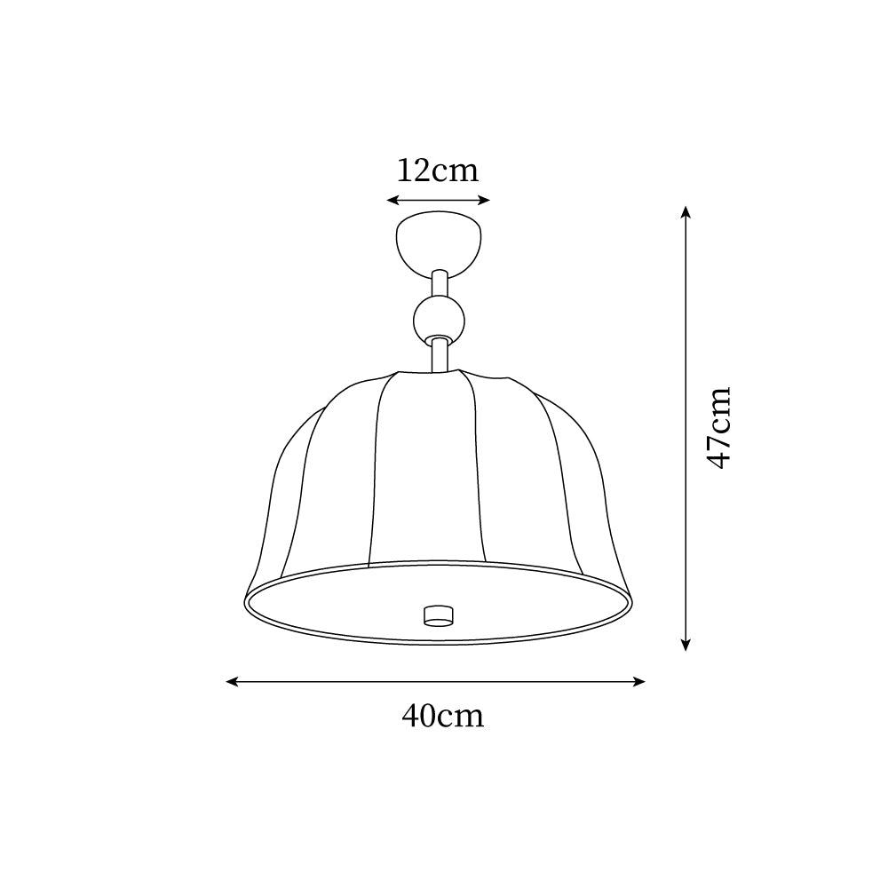 Ceiling Light in Fabric, and Wood for Warm Interiors Elegant