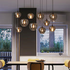 Valentina Minimalist Bottle Glass Pendant Light Smoke Gray