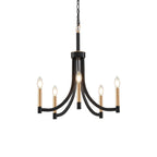 Ceshaora Vintage Industrial Brass Chandelier