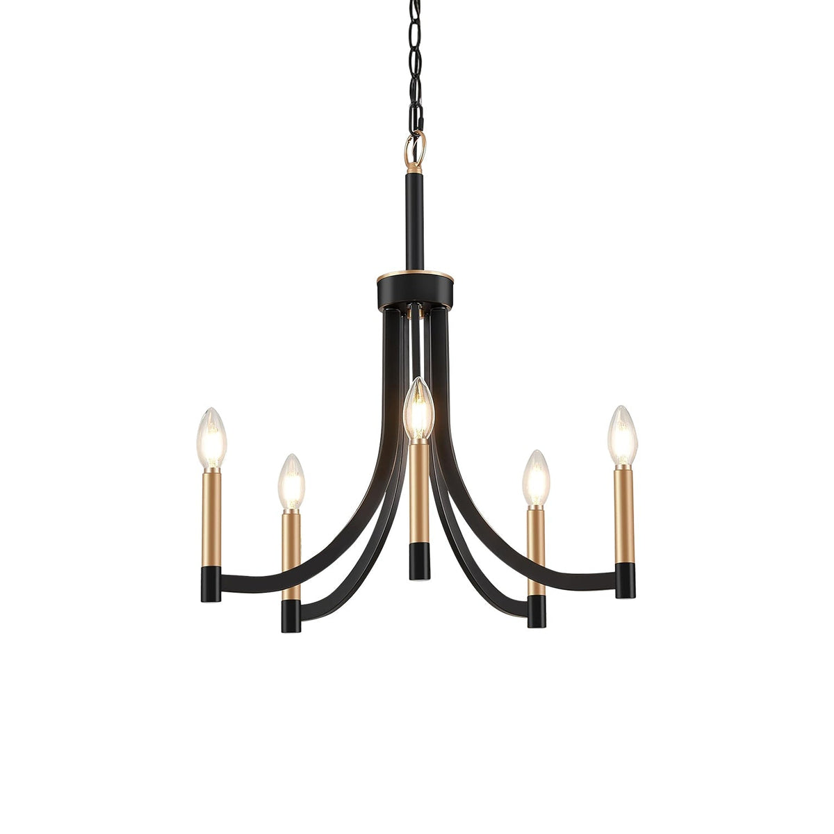 Ceshaora Vintage Industrial Brass Chandelier