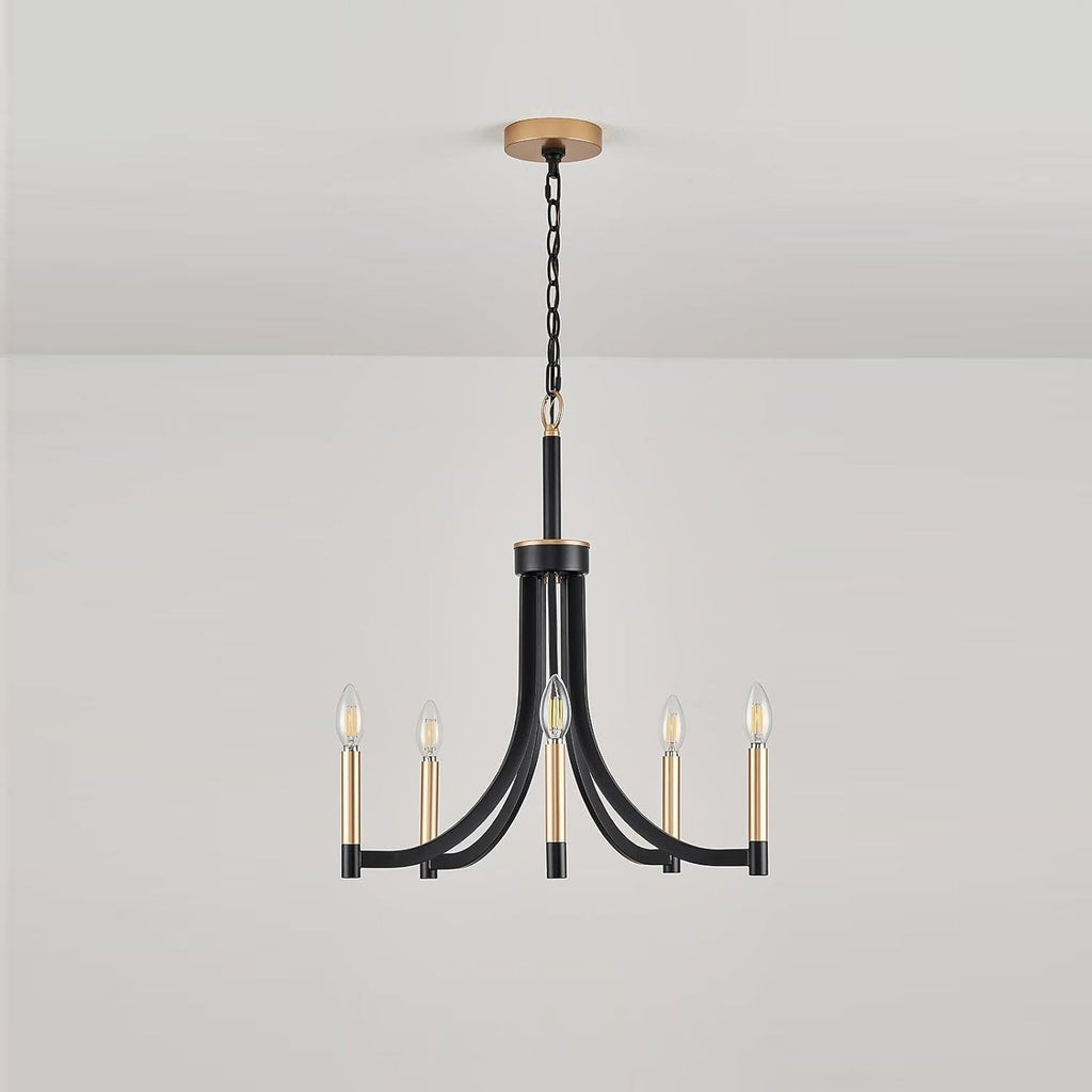 Ceshaora Vintage Industrial Brass Chandelier