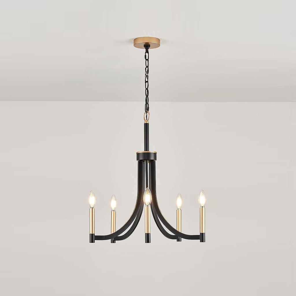 Ceshaora Vintage Industrial Brass Chandelier