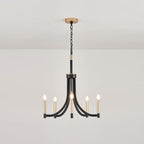 Ceshaora Vintage Industrial Brass Chandelier