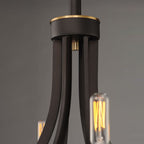 Ceshaora Vintage Industrial Brass Chandelier