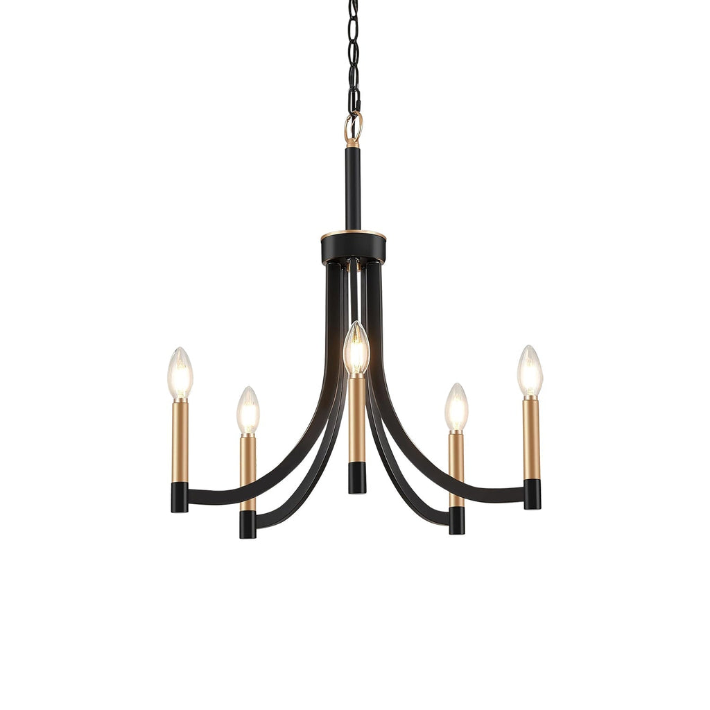 Ceshaora Vintage Industrial Brass Chandelier