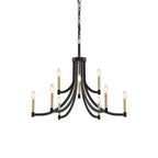 Ceshaora Vintage Industrial Brass Chandelier