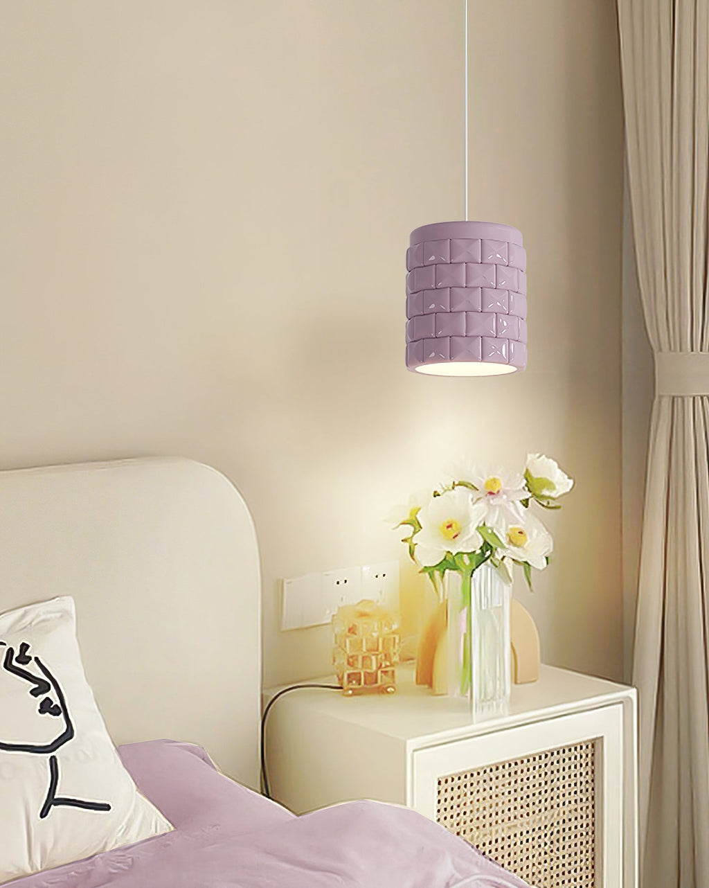 Vadoror Modern Minimalist Girl Resin Pendant Lamp