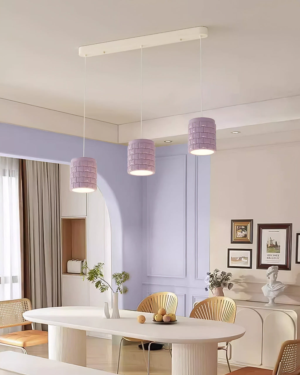 Vadoror Modern Minimalist Girl Resin Pendant Lamp
