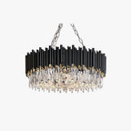 Kristy Industrial Cylindrical Glass Chandelier Living Room