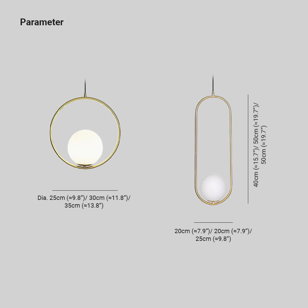 Lustra Pendant Lamp Brass Modern Ring