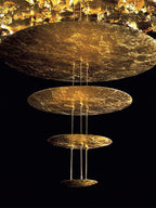 Zathaara Layered Gold Foil Pendant Light