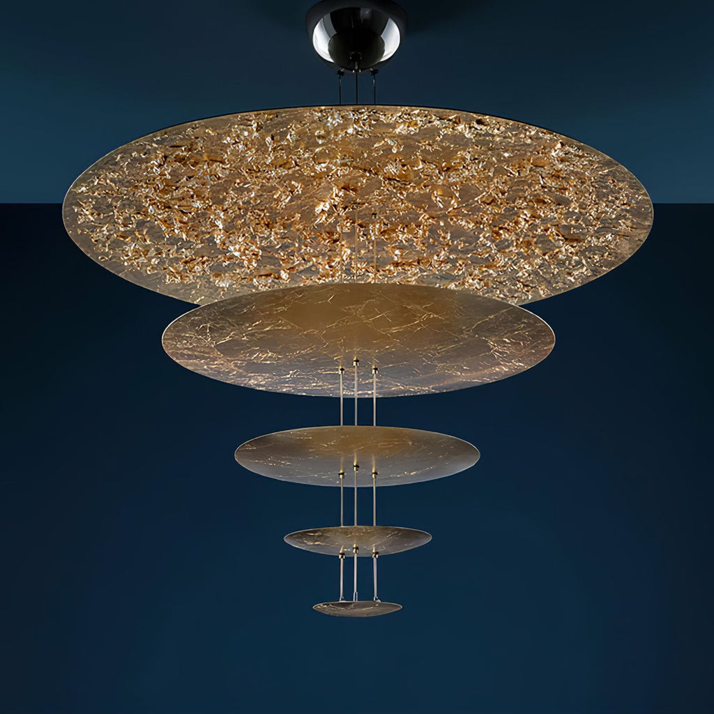 Zathaara Layered Gold Foil Pendant Light