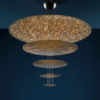 Zathaara Layered Gold Foil Pendant Light