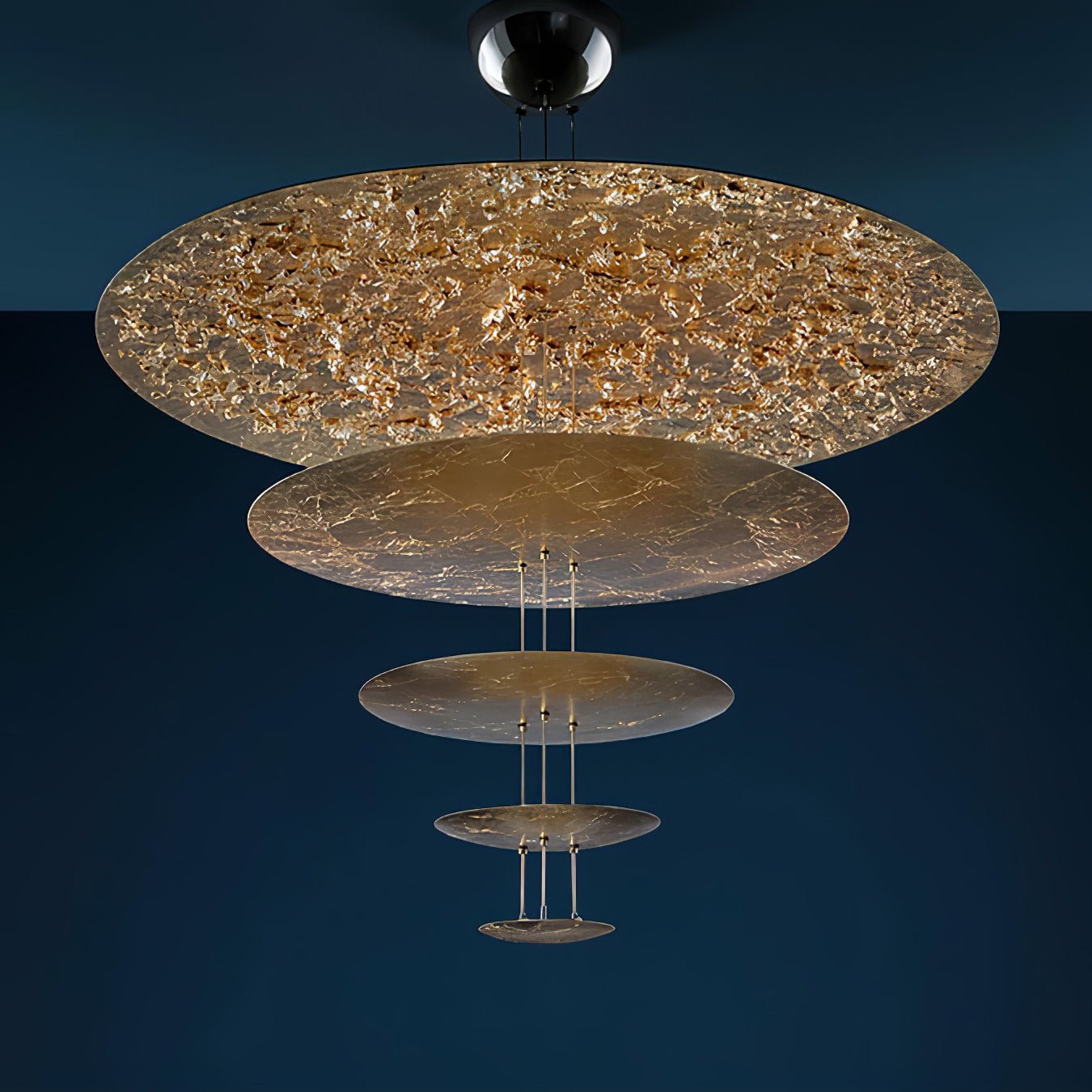 Zathaara Layered Gold Foil Pendant Light