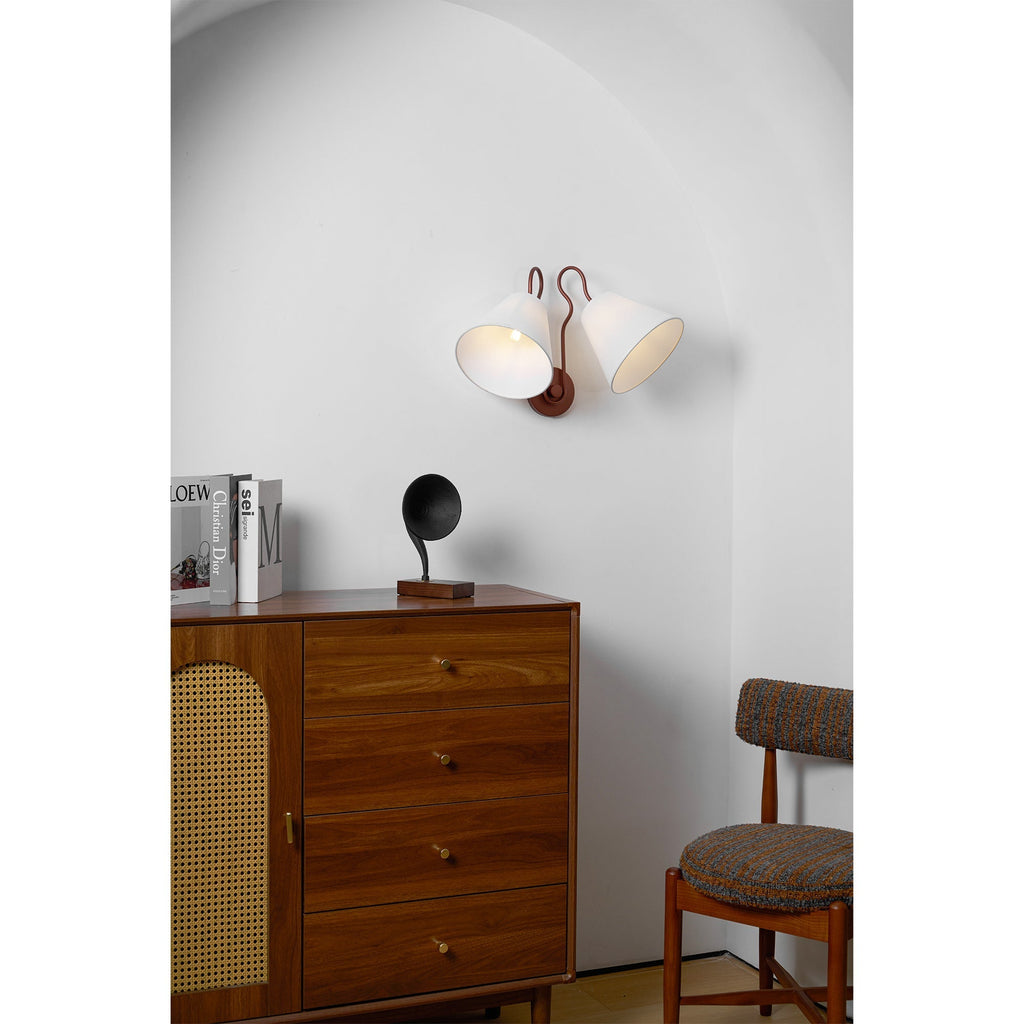 Elthayra Vintage Industrial Fabric Wall Lamp
