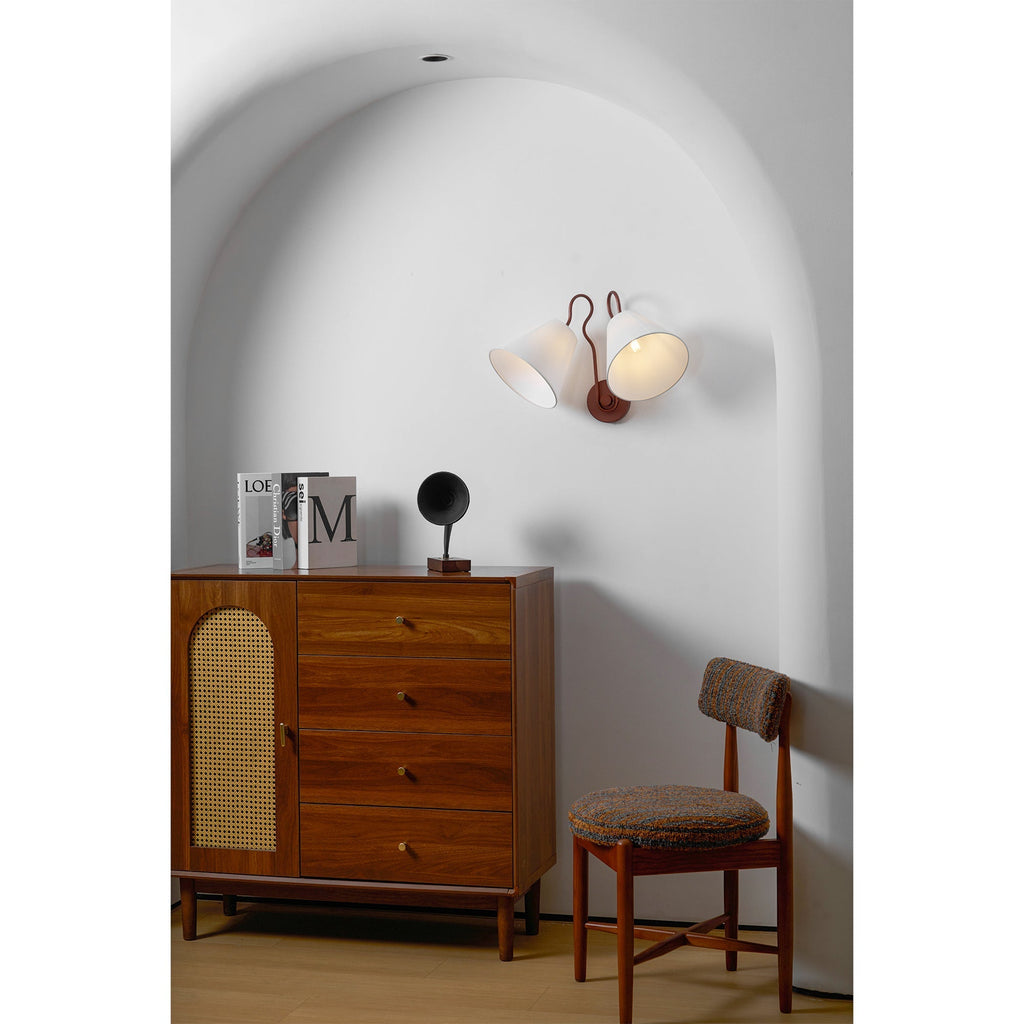 Elthayra Vintage Industrial Fabric Wall Lamp