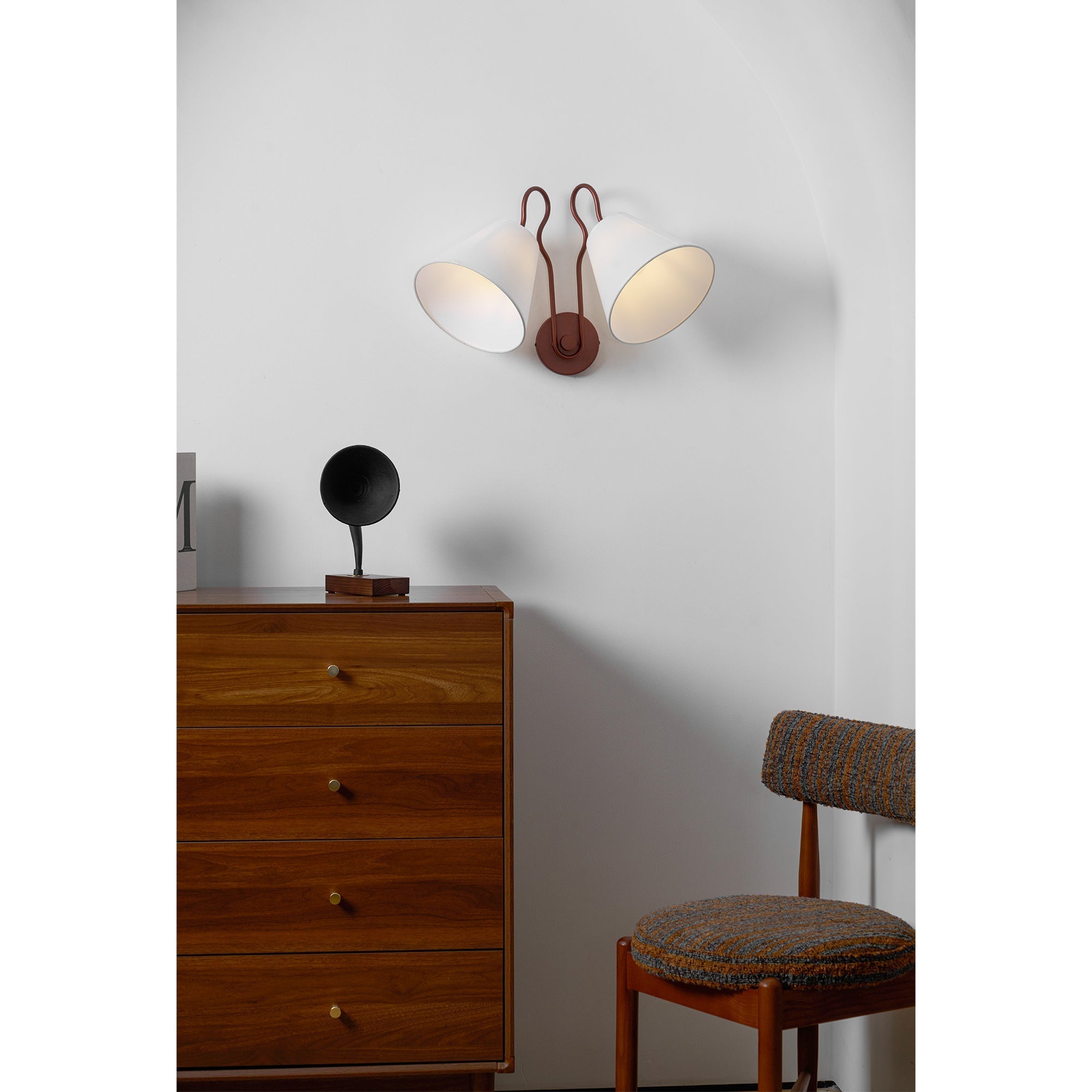 Elthayra Vintage Industrial Fabric Wall Lamp