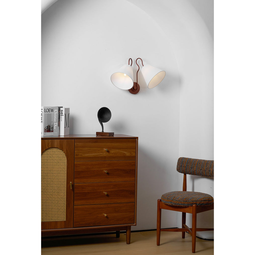 Elthayra Vintage Industrial Fabric Wall Lamp