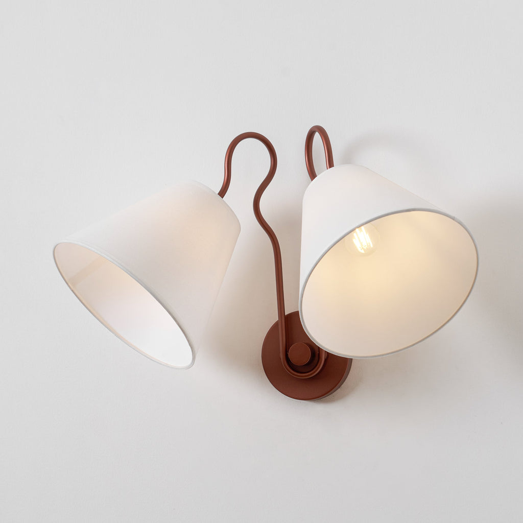 Elthayra Vintage Industrial Fabric Wall Lamp