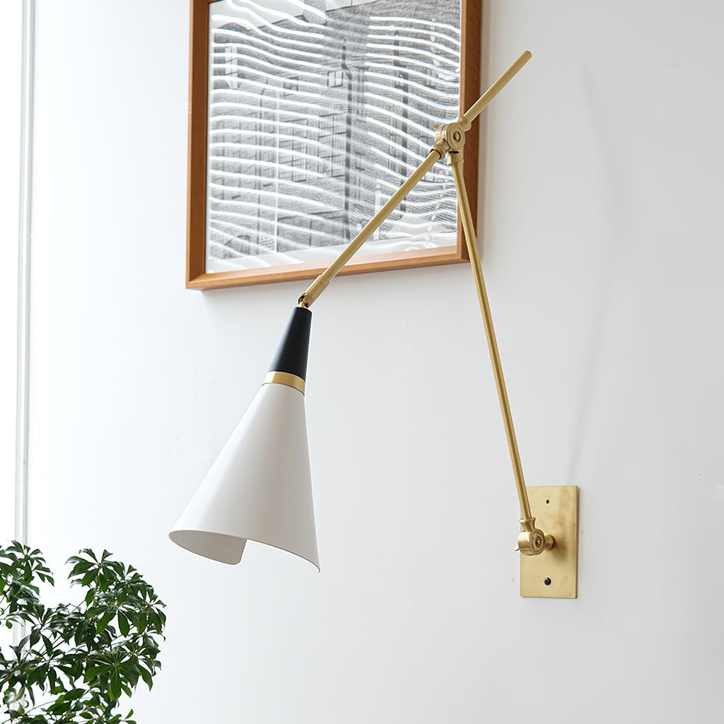 Lindsay Vintage Industrial Glass Wall Lamp